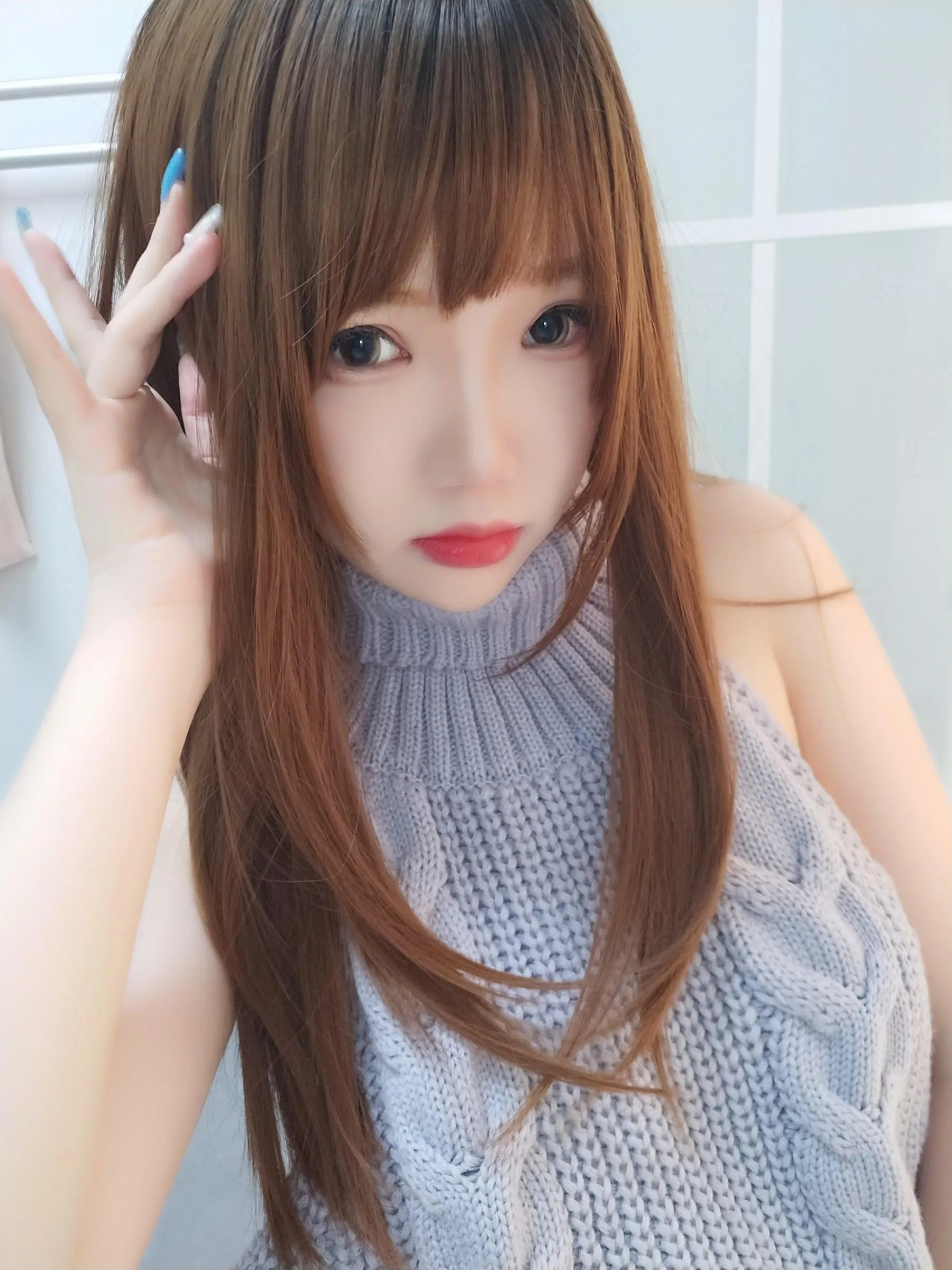 雪晴Astra – 自撮Vol.23 黑丝漏背毛衣[23] [42P]插图7